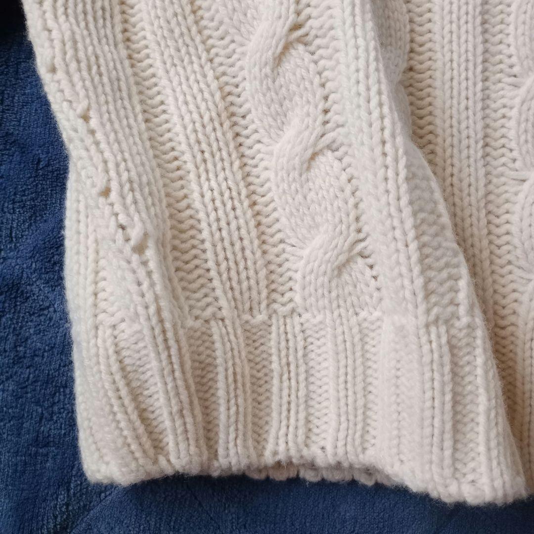 新品 シェットランドアイルズ ケーブルニット アランニット ウール100 英国製 新品 シェットランドアイルズ ケーブルニット アランニット ウール100 英国製