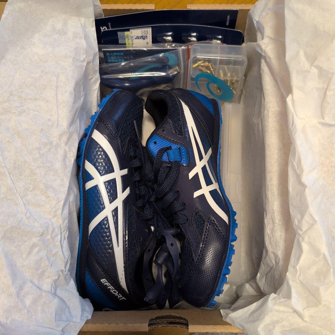 アシックスASICS陸上スパイクオールウェザー・土トラック兼用エフォート13美品