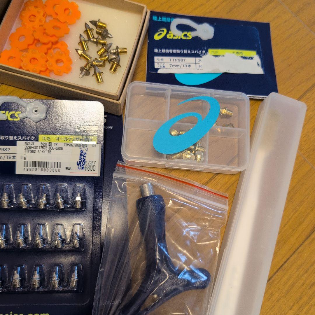 アシックスASICS陸上スパイクオールウェザー・土トラック兼用エフォート13美品