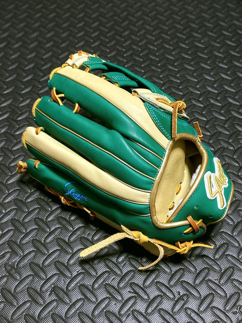 新品 湯揉み型付済み 久保田 スラッガー オーダー 軟式 外野手用 グローブ