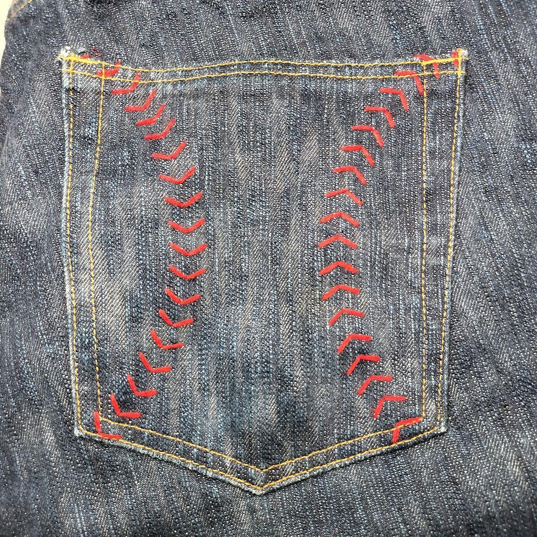 アップルバム ワイド デニム パンツ ジーンズ Gパン ベースボール刺繍 XL