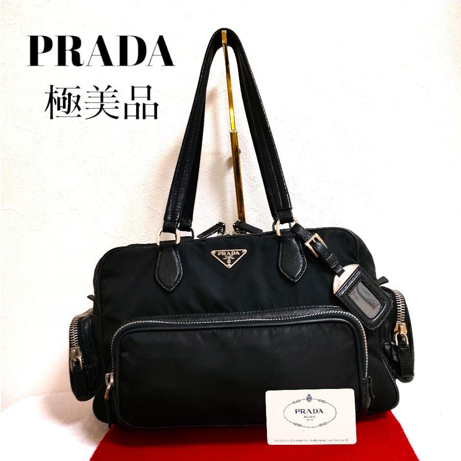 ⭐ 極美品 PRADA 証明書付き サイドポケット トートバッグ レザー プラダ