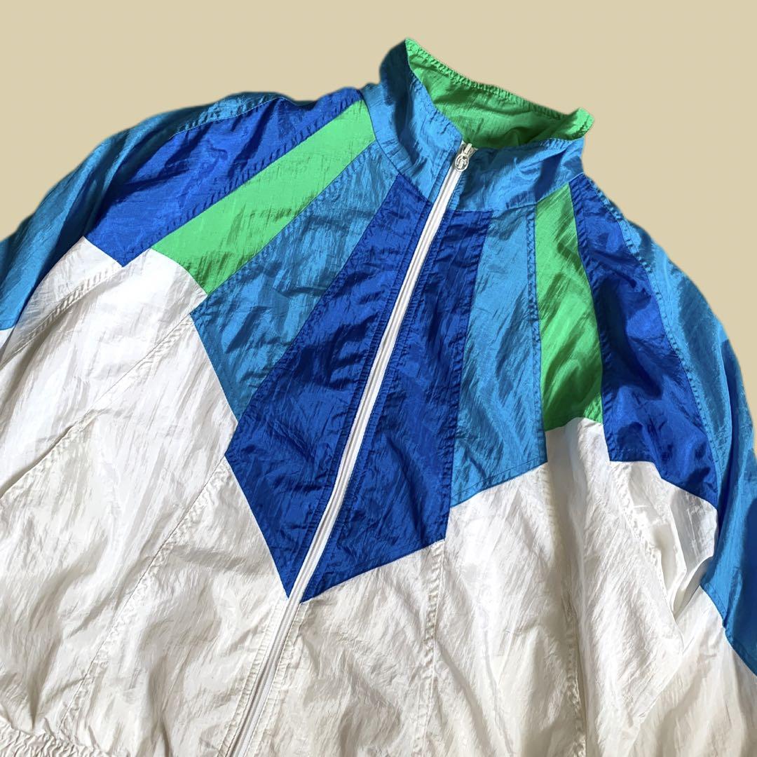 90s Vintage LAVON 切り替えデザイン ナイロンジャケット