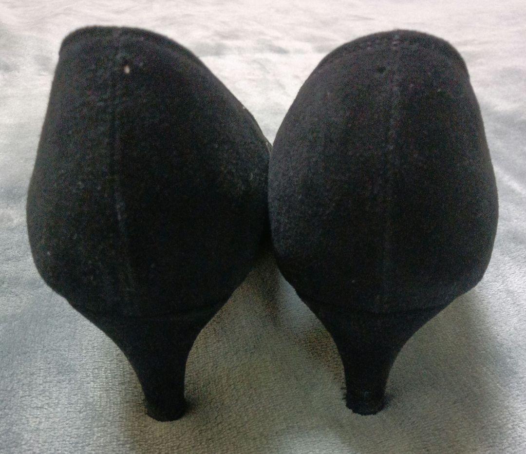 格安SALEスタート!の商品をすべて LANVIN COLLECTION 黒スエードパンプス ヒール高さ6cm 靴