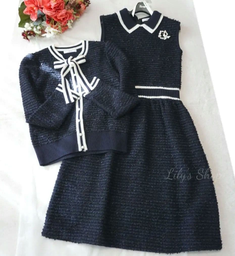 送料無料(一部地域を除く)】 美品 ルネ rene ツイードスーツ