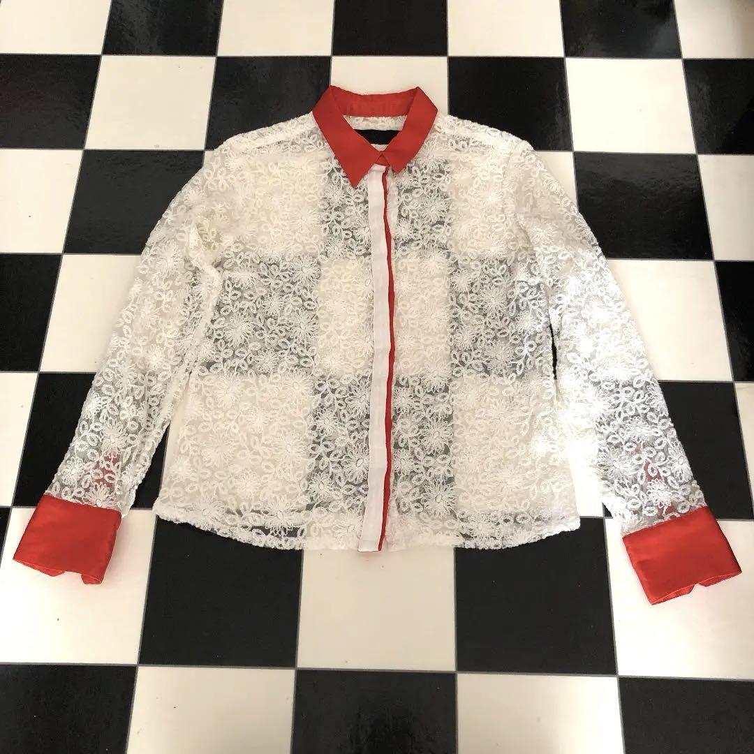 ❗️AKIRA NAKA刺繍レースシャツ