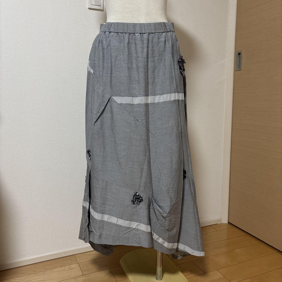 大人気新品 慈雨 アシンメトリー フレア ロング スカート センソユニコ スカート