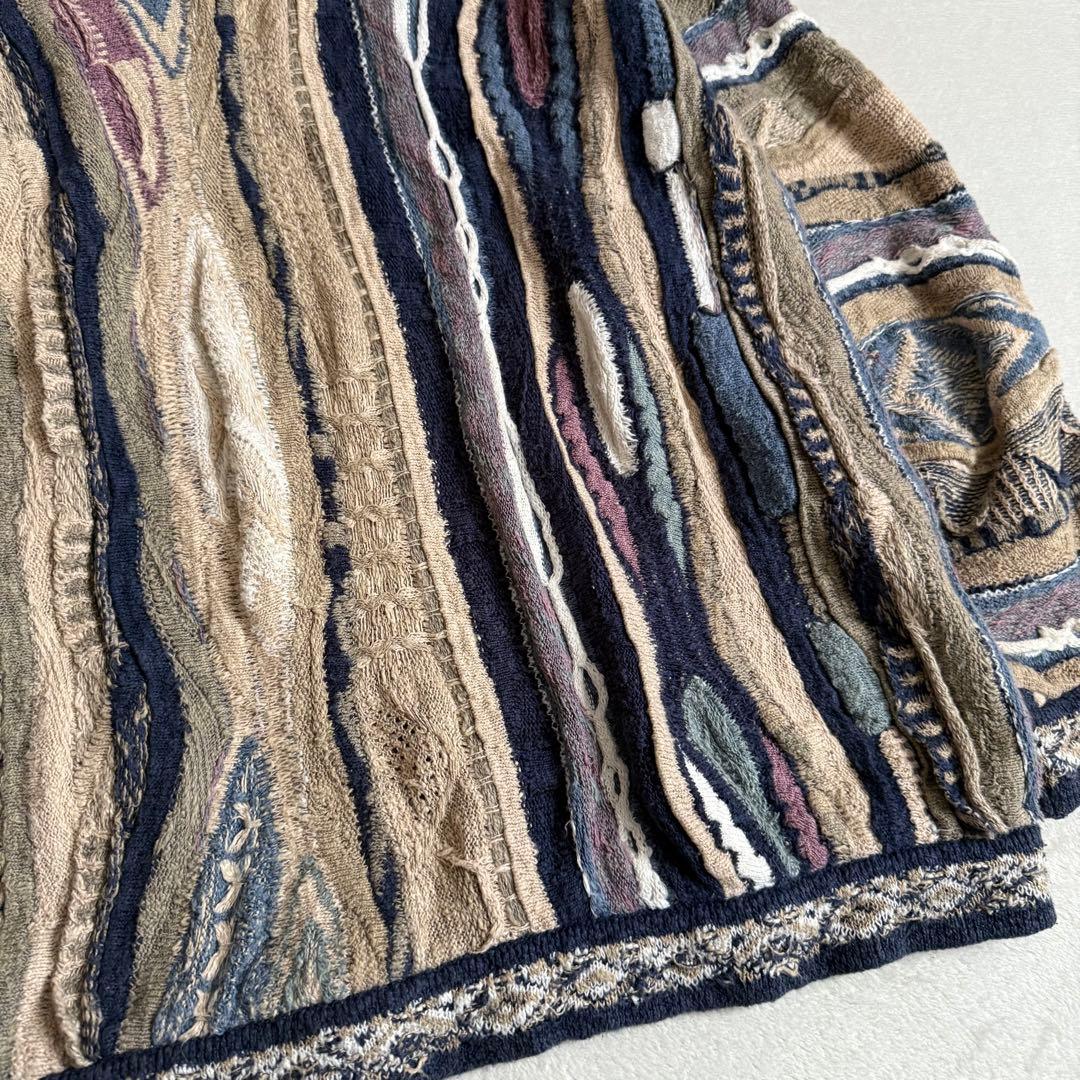 【状態良好】クージー 3Dニット 表記XL オーストラリア製 ビンテージ