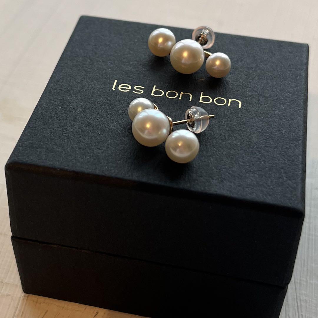 新品　3.6万　les bon bon 淡水パールピアス