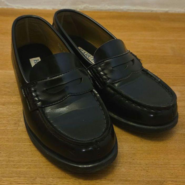 HARUTA ブラックレザー ローファー レディース 【HARUTA】 ハルタ LEATHER LOAFER レザーローファー