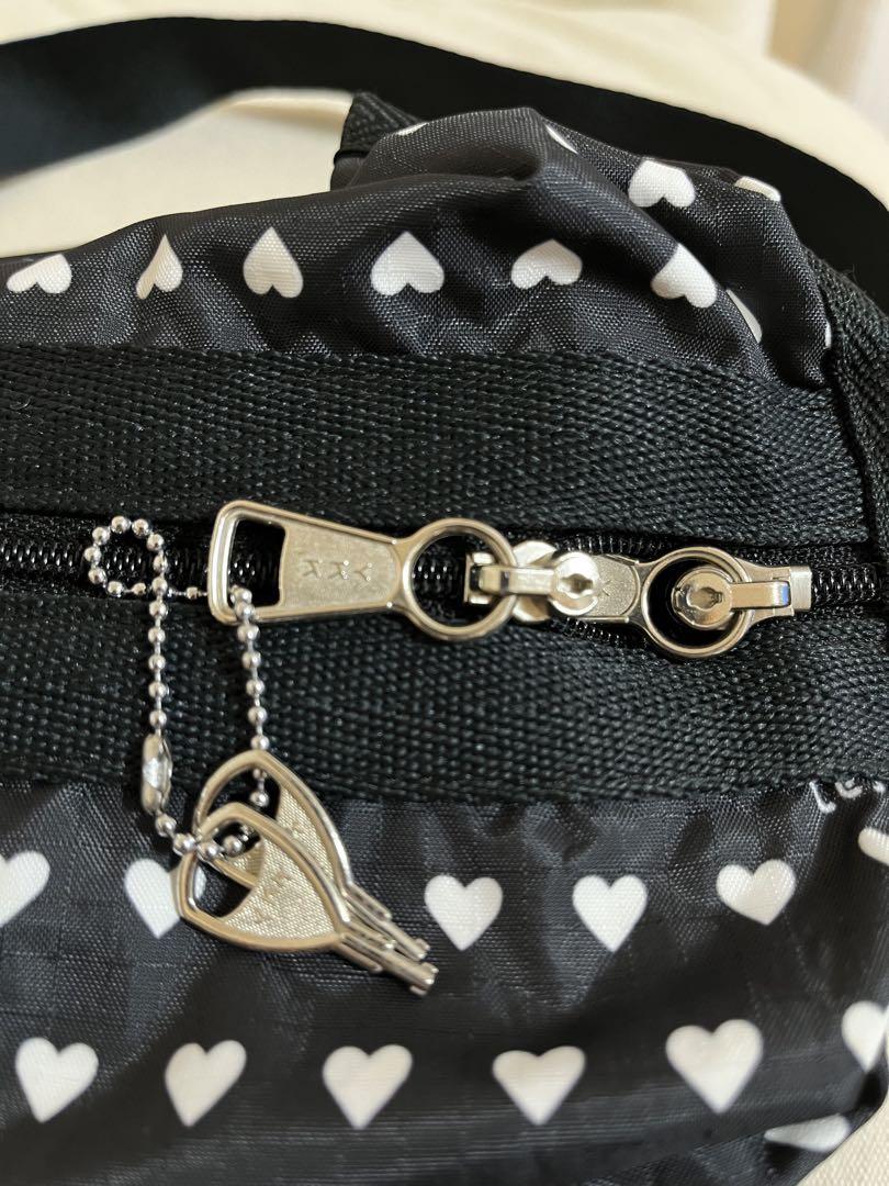 ★超美品★LeSportsac ブラック ボストンバッグ★ハート柄★