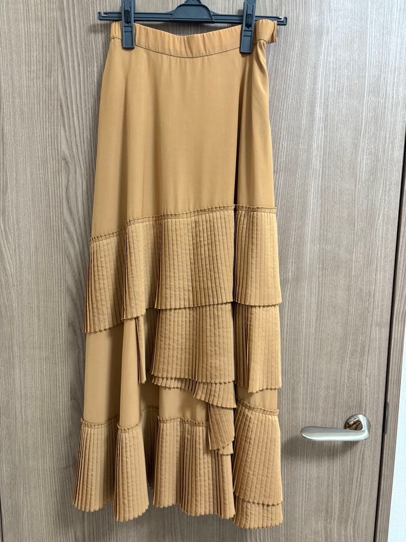 LOUNIEアシンメトリープリーツスカートS LOUNIE