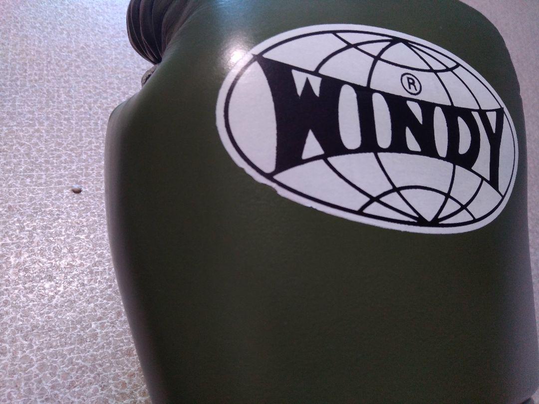 本革製WINDYボクシンググローブ 8oz オリーブグリーン 訳あり新品