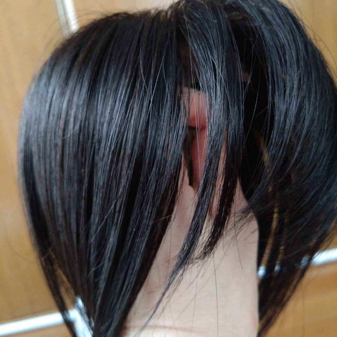 百合子ウィッグ おにぎり前髪ウィッグ ナチュラルブラック 新品
