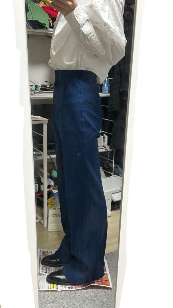 70s ネイビー スラックス