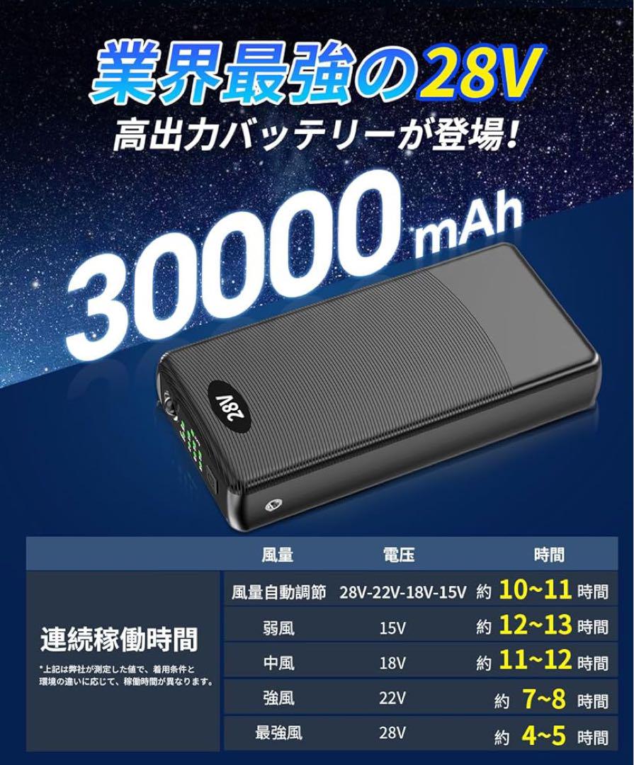 ファン　バッテリーセット　空調服　空調ファン　作業着