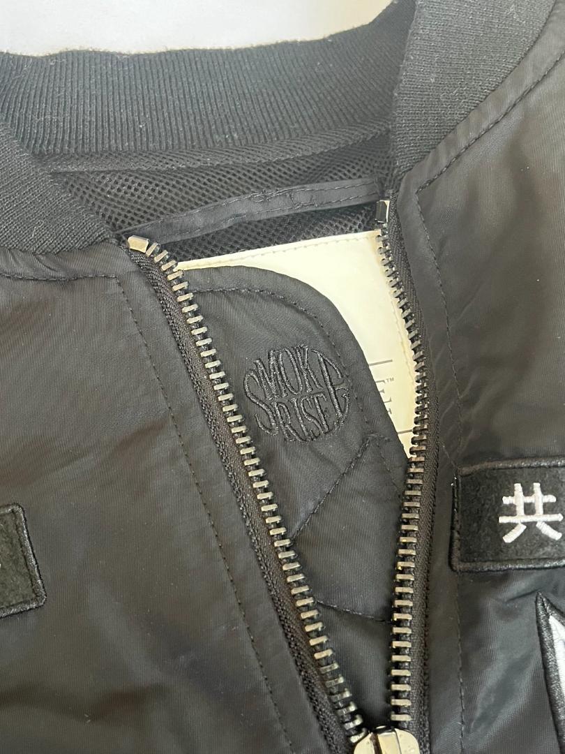 ■SMOKE RISE スモークライズ MA-1 サイズL ジャケット ワッペン