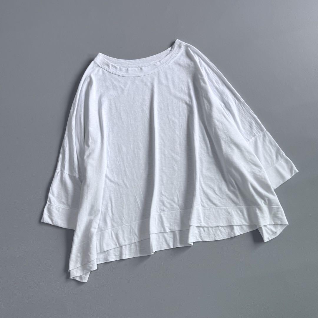 45R コットン ドルマンスリーブ ビッグ Tシャツ ロゴ刺繍