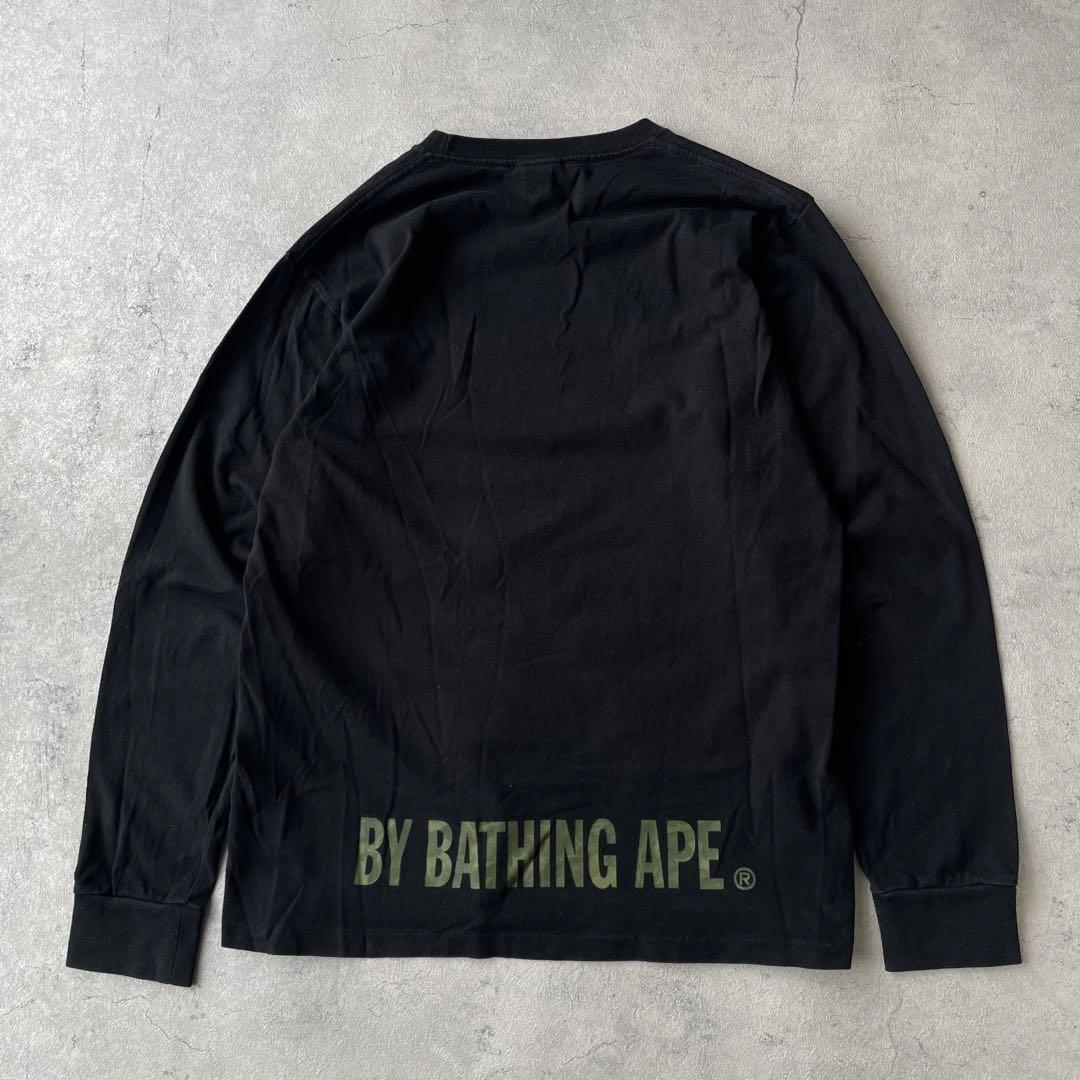 A BATHING APE アベイシング エイプ ロンT ロゴ 黒