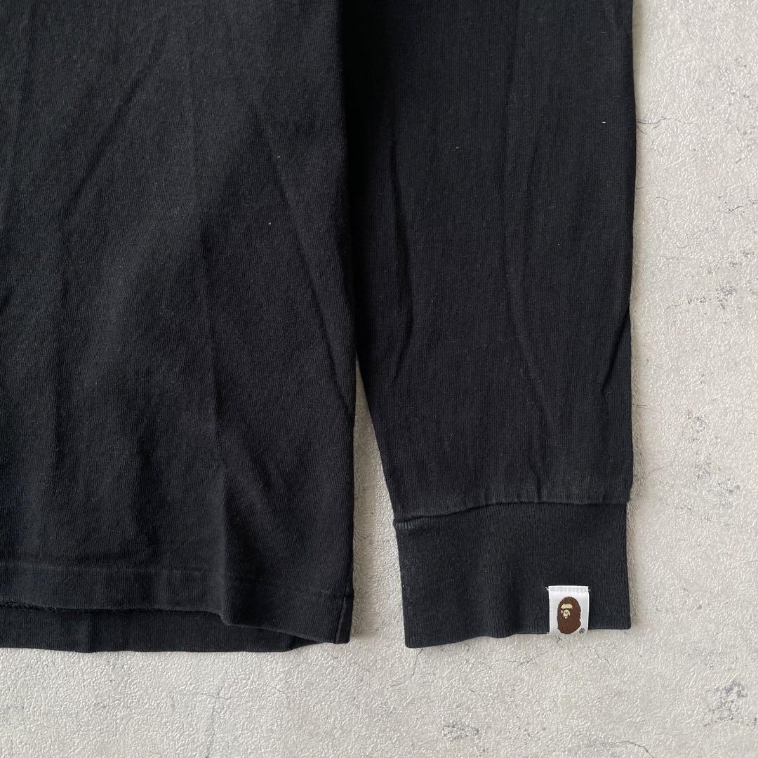 A BATHING APE アベイシング エイプ ロンT ロゴ 黒