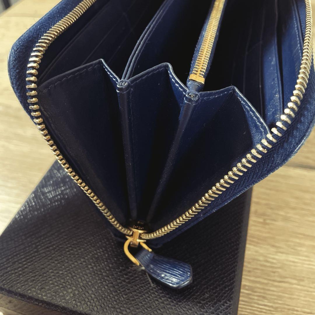 【貴重✨美品】‼️PRADA 長財布 ブルー