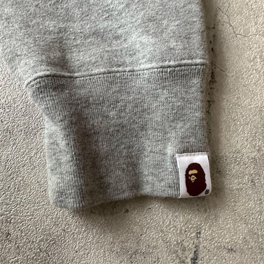 ブランド通販サイトをすべて A BATHING APE アベイシング エイプ パーカー デカロゴ グレー トップス