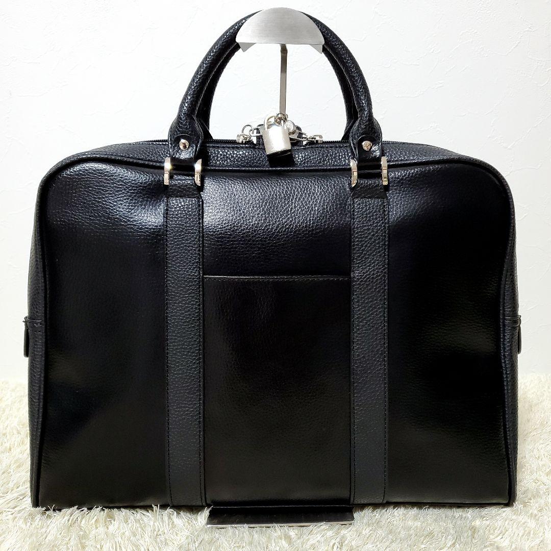 完売品！新品✨マトゥーリ シボ革 ビジネスバッグ オールレザー 南京錠　黒