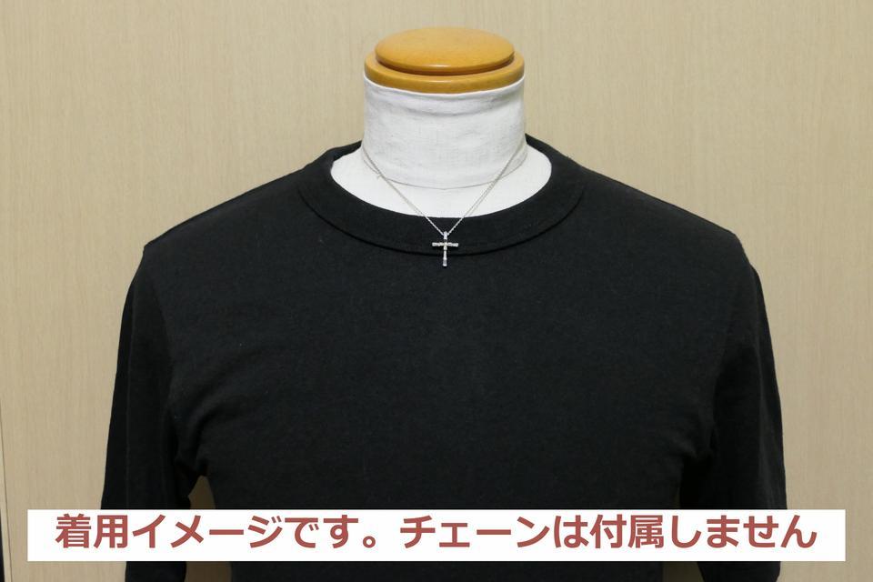 美品 スタージュエリー K14 silver クロス ネックレス