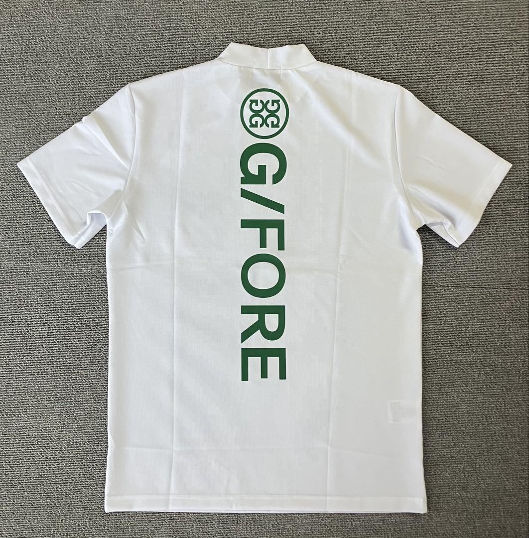 G/FORE メンズ半袖　モックネック　ホワイトM G/FORE ジーフォア Mサイズ モックネックT-シャツ ホワイト