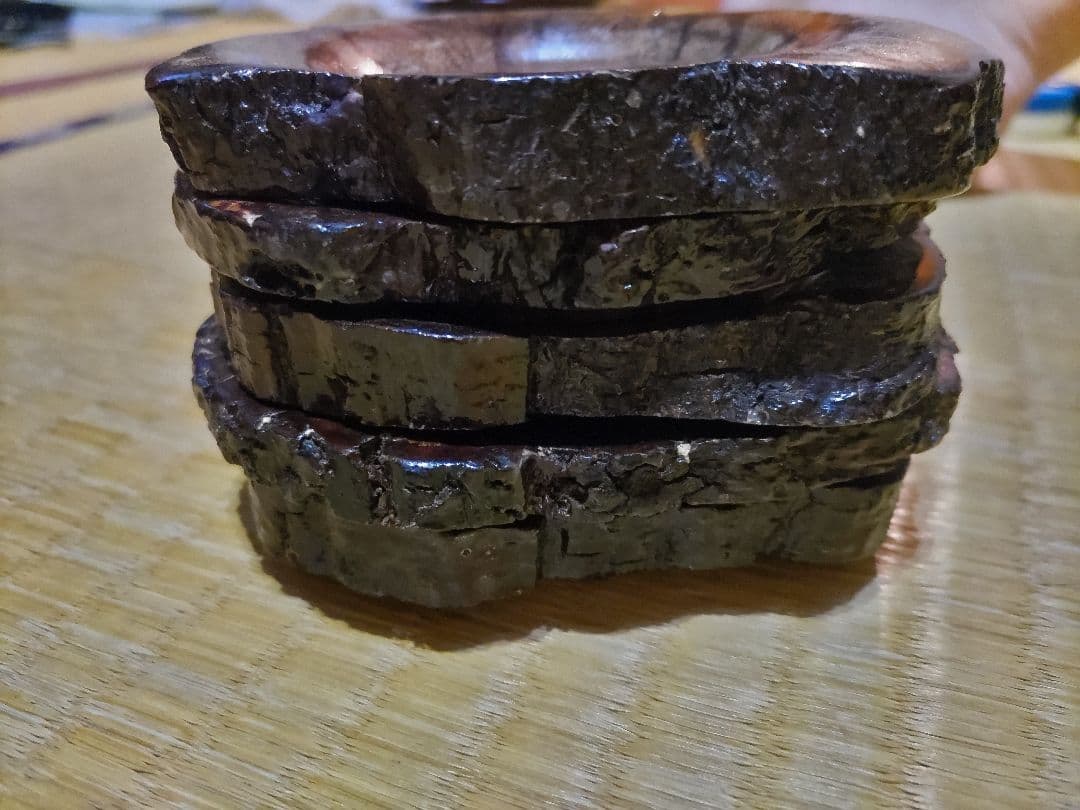 ホソマ様 茶托 菊花木5枚 他2点のお纏め価格