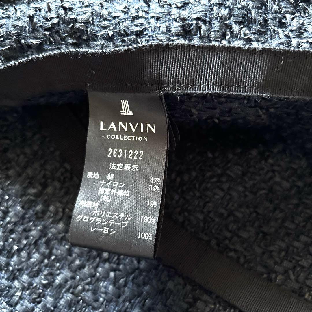 新品 LANVIN ランバン 春夏秋ジャケット ツイード フリンジ付き
