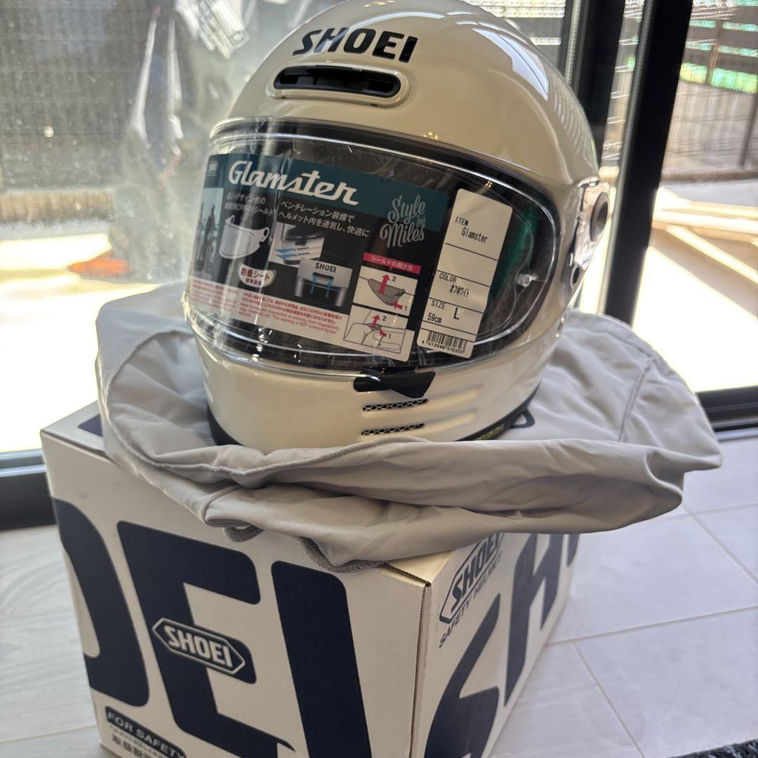SHOEI Glamster フルフェイス Lサイズ 59cmオフホワイト