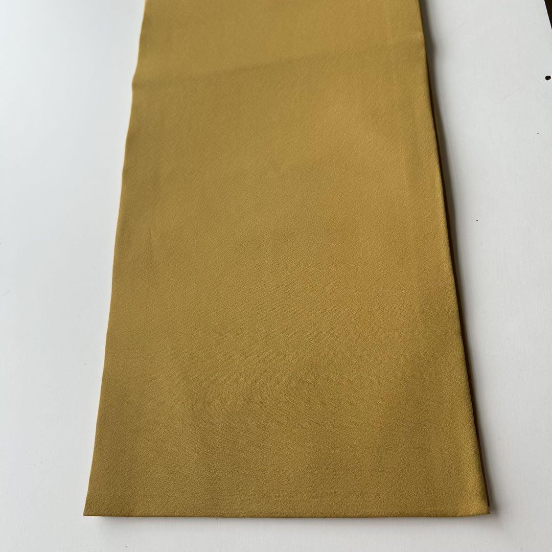 競売 塩瀬 開き名古屋帯 正絹 黄土色 色無地T-6198 - メルカリ 着物・浴衣