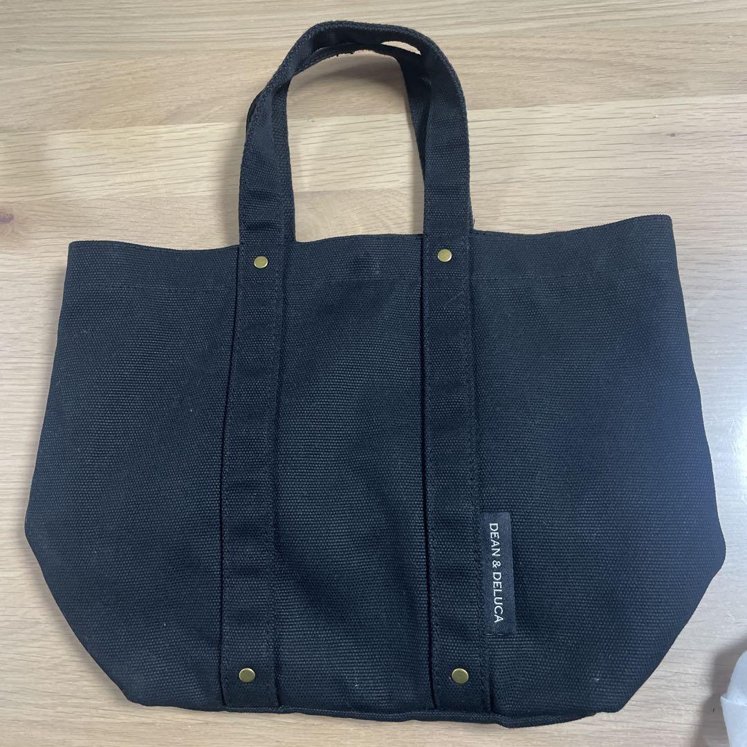 DEEN＆DELUCA ブラックコットントートバック