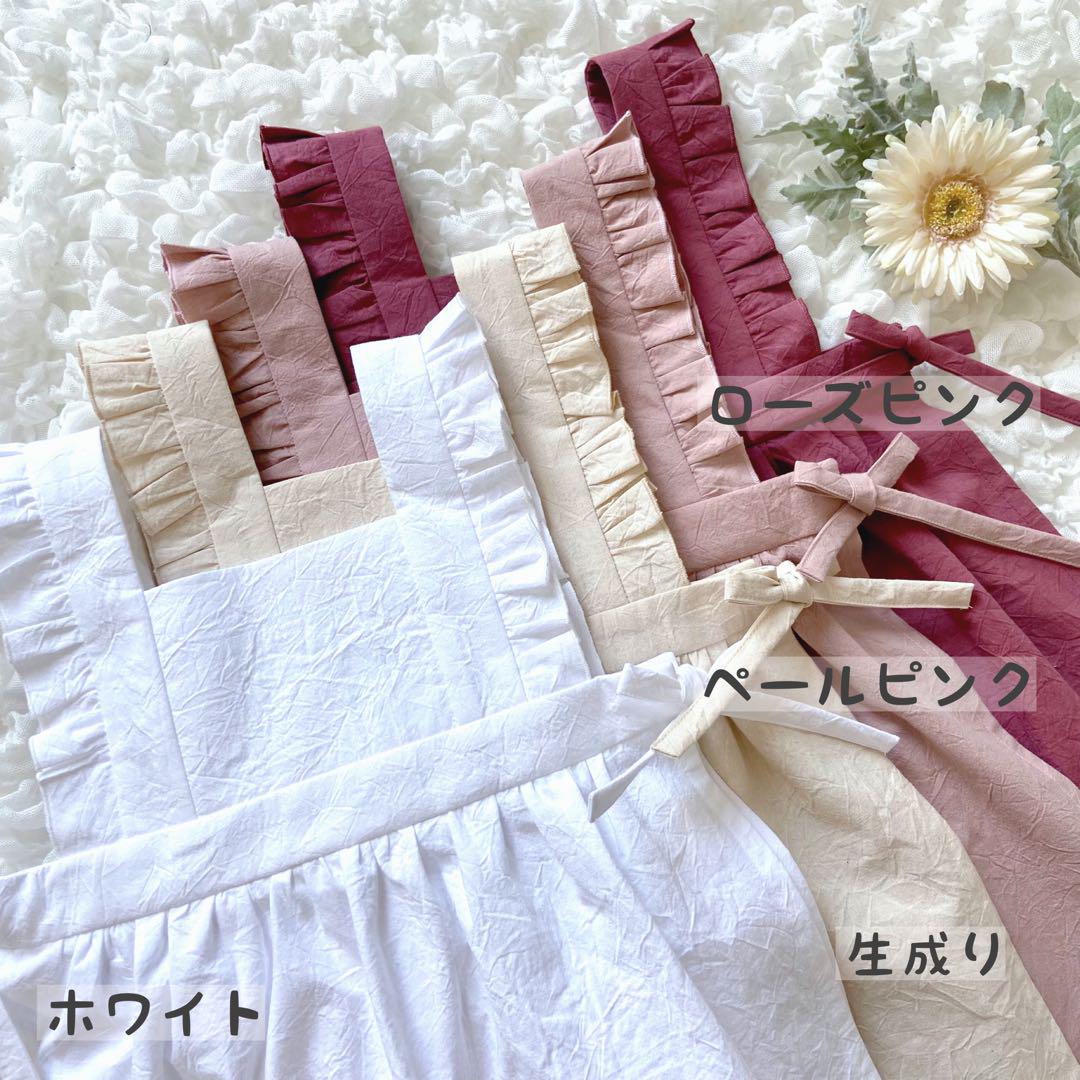 【再販♡】七五三　3歳　被布エプロンのみ　エプロンドレス　ホワイト　ハンドメイド 再販♡】七五三 3歳 被布エプロンのみ エプロンドレス ホワイト