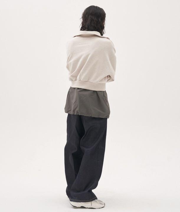 FEKETE WIDE STITCH LONG DENIM 8sCvx-m27088771173 セール得価