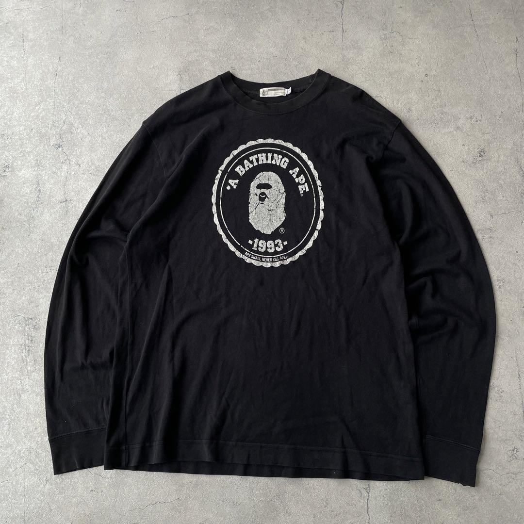 A BATHING APE アベイシング エイプ ロンT デカロゴ 黒