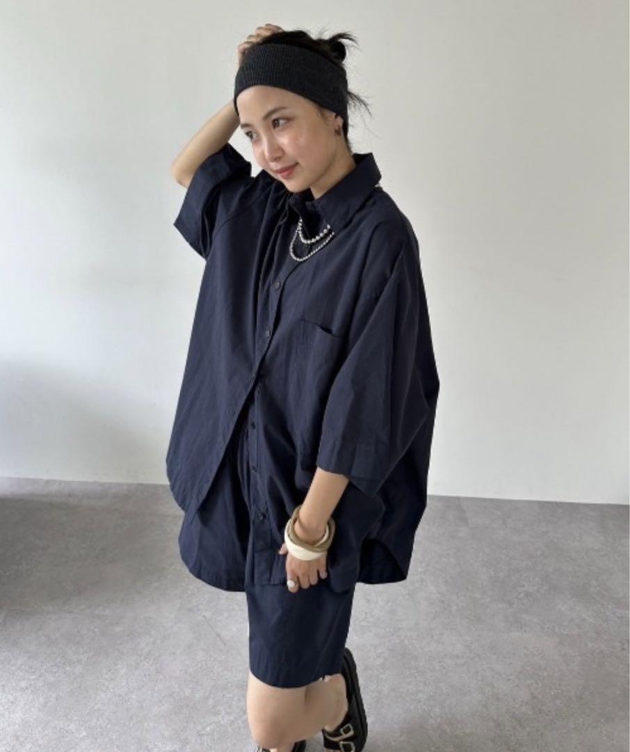 HANNE ハーフスリーブシャツセットアップ