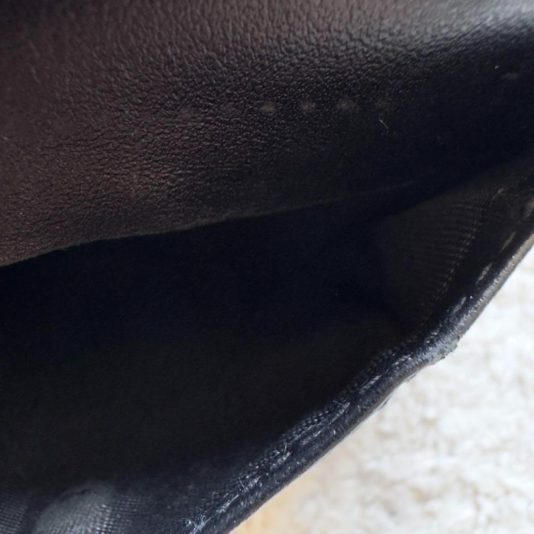 希少美品　グッチ　折財布　GUCCIブレード　レザー　ブラック　ユニセックス