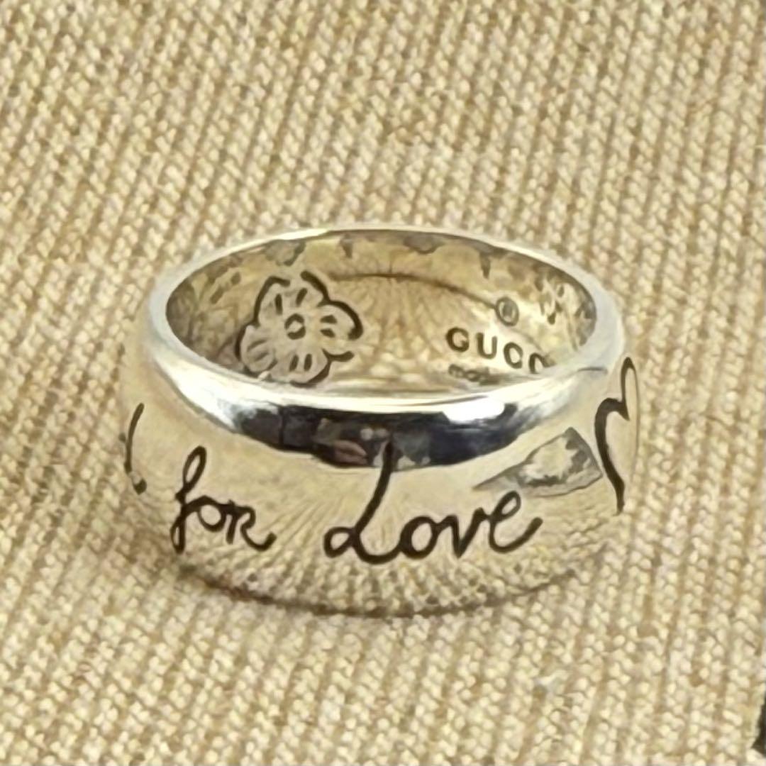 【極美品】GUCCI “Blind for Love” ワイドリング 12号