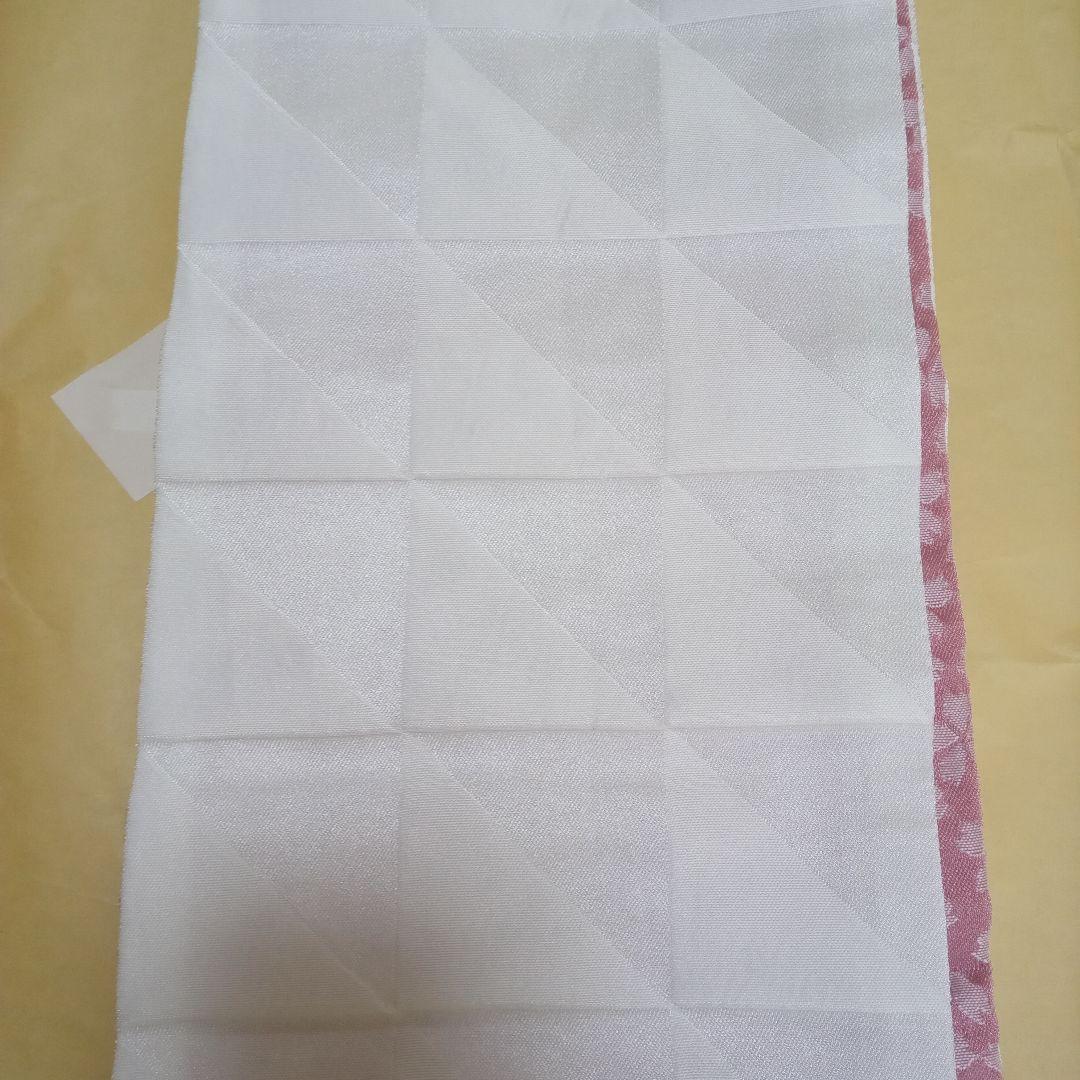 美品　撫松庵　浴衣　帯　かごバッグセット　紺色　朝顔　桜　綿100%