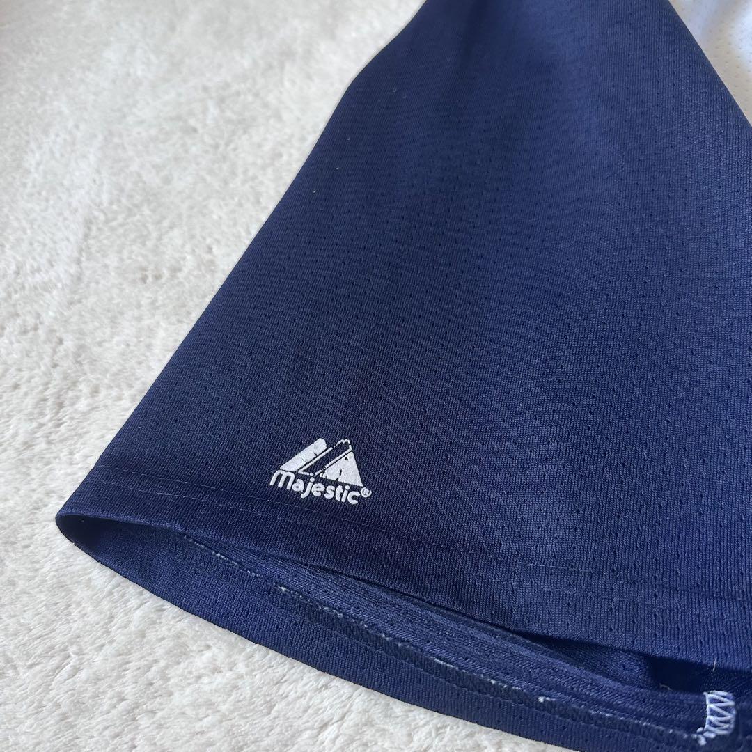 希少 Majestic New York Yankees shirt 半袖 紺