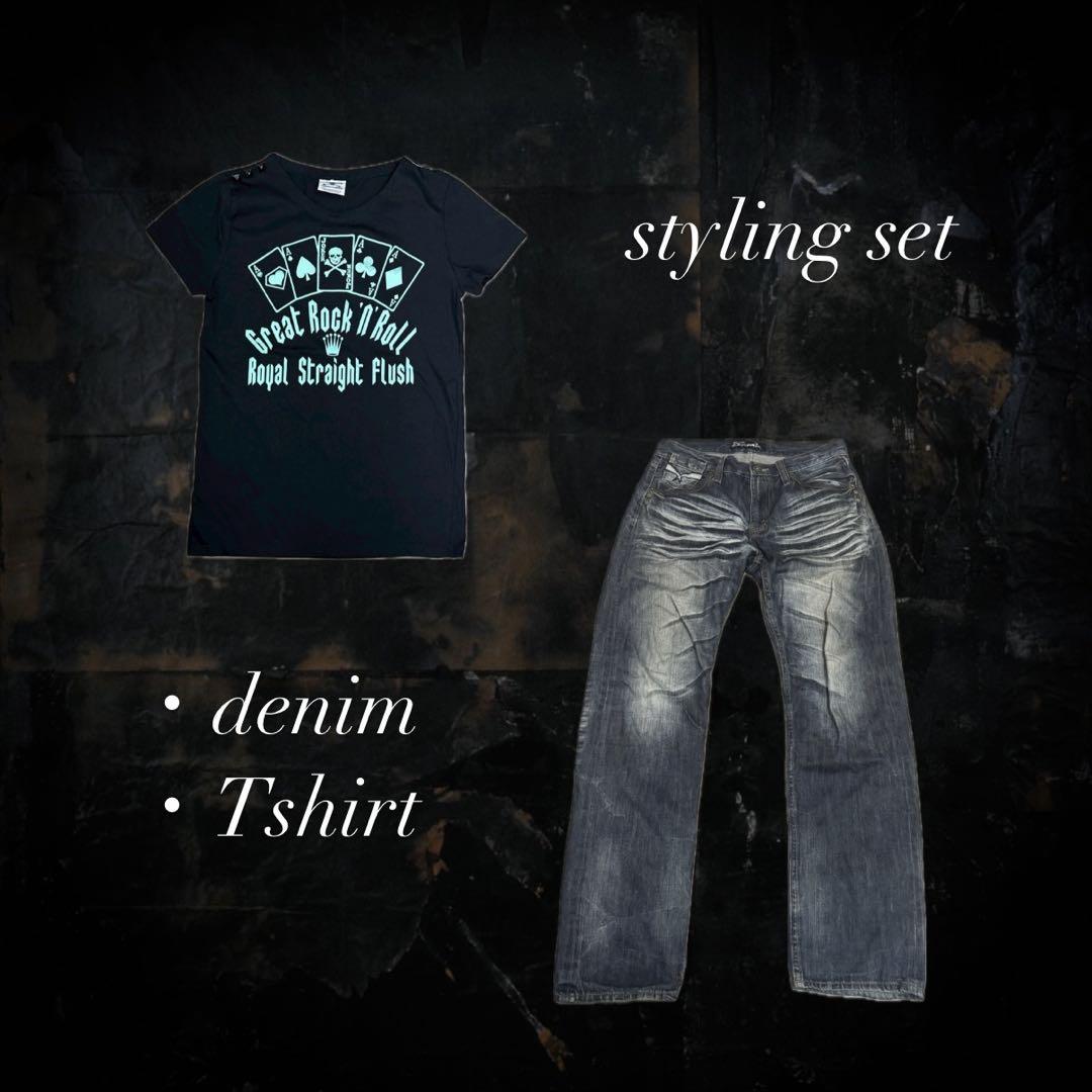 y2k gal styling set grunge 平成 ピチT