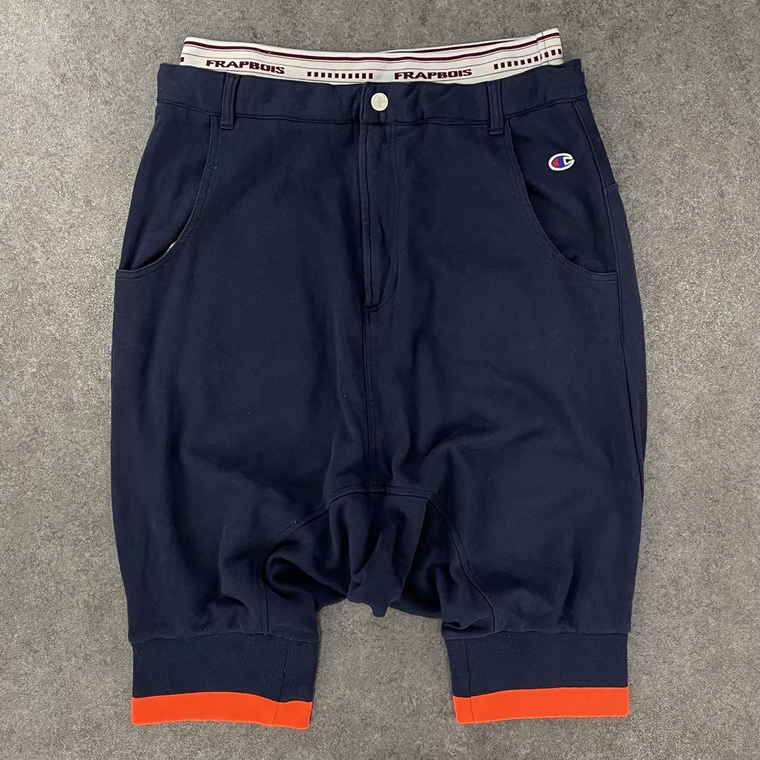 Champion FRAPBOIS 別注 ショート サルエルパンツ ネイビー M
