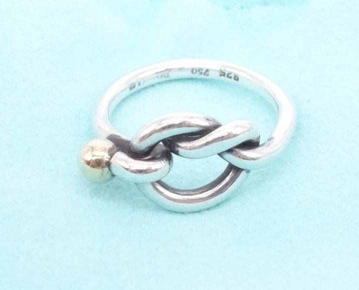 TIFFANY&CO ティファニー フック&アイ ラブノットリング 7.5号