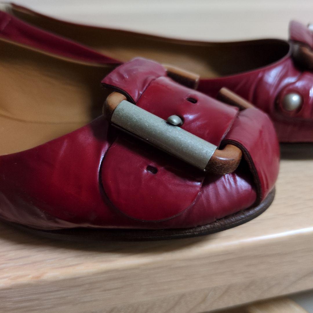 Chloé 赤 バレエフラットシューズ - メルカリ