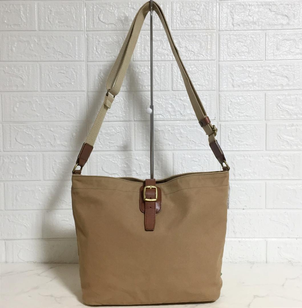 no34768 シルバーレイククラブ 本革 レザー 帆布 ショルダー バッグ