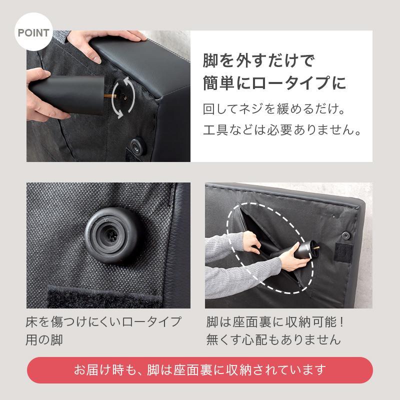 4wayライトグレー◆ベッドカウチ分割も出来るリクライニングマルチソファベッド