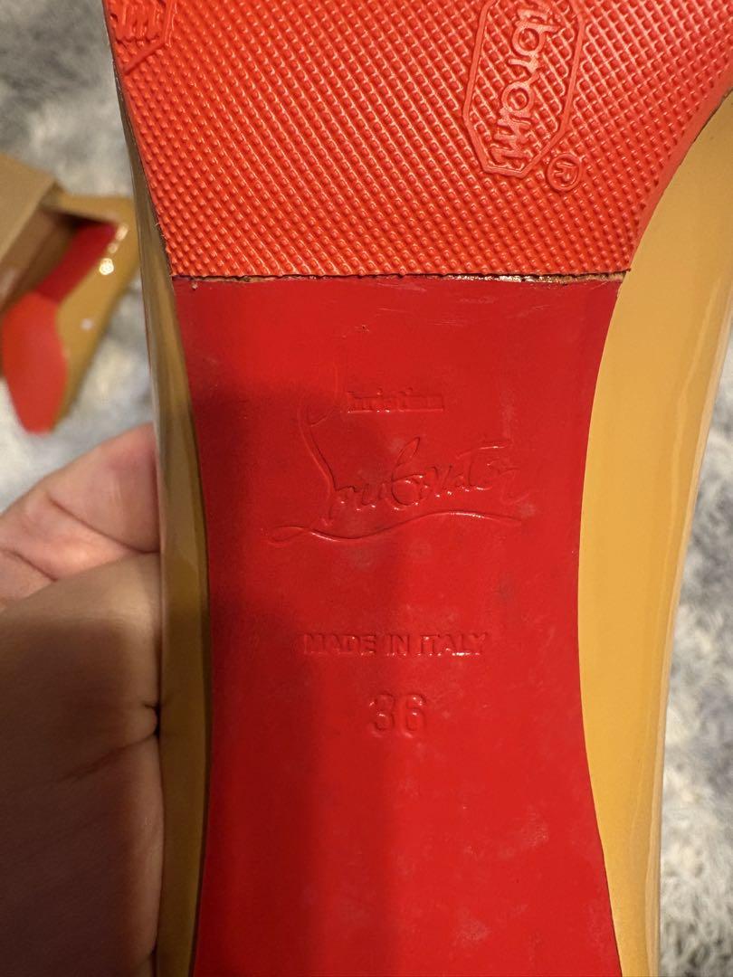 クリスチャンルブタン パンプス ヌード　36 23cm