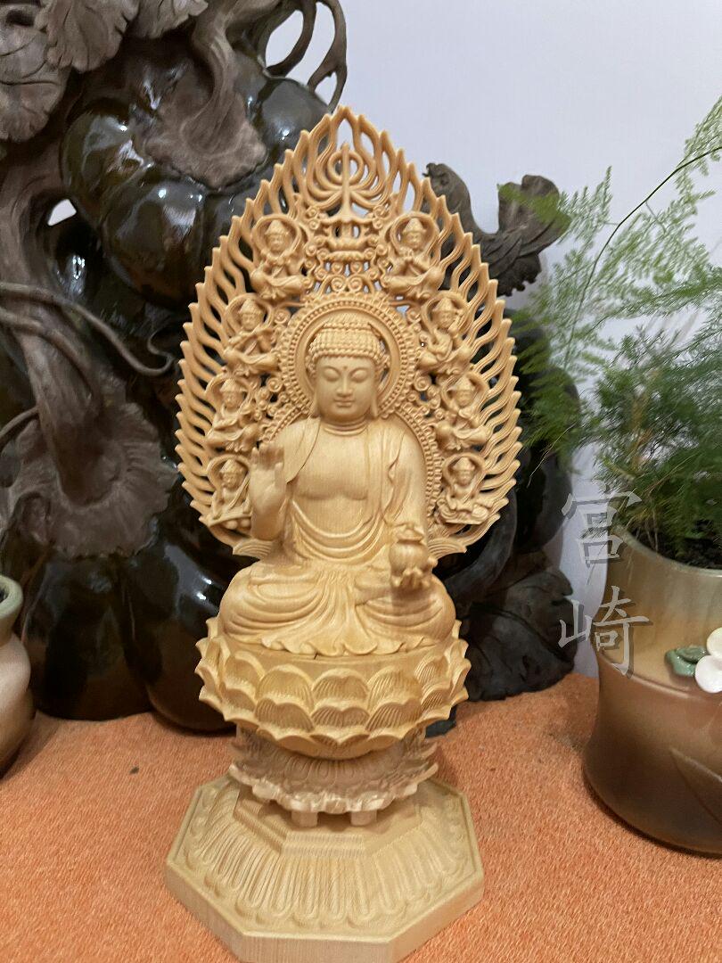 【超歓迎された】 仏教工芸品 木彫仏像 地蔵菩薩 木彫り 【宮崎】仏像 - 彫刻/オブジェクト